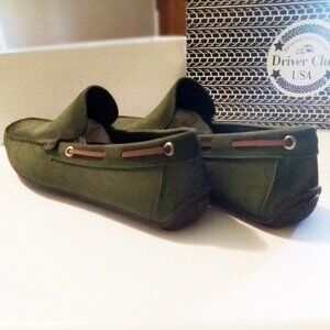 NIB Green Suede Nobuck Moccasin  Loafers 8 or 10.5 MSRP $119